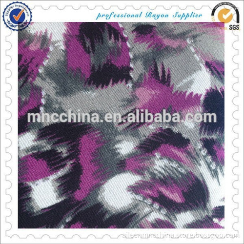 Rayon Twill 100% rayon tryckt tyg med MTL
